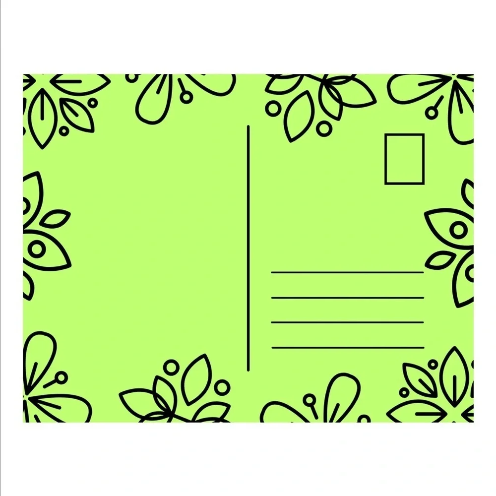 Set of 10 Lime Thank You Postcards